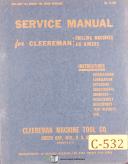 Cleereman-Cleereman 1836, Jig Borer Machine, Operations Parts & Wiring Manual-1836-01